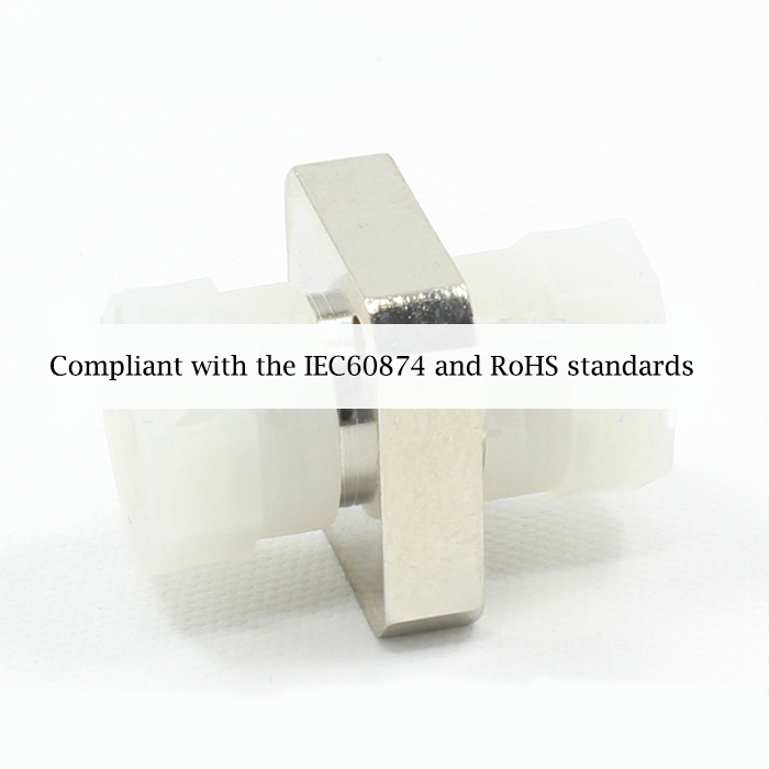 FC Square Shape Flange Single mode Single Core Metal Optical Adapter